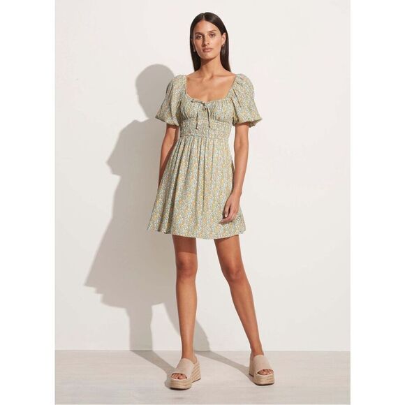 Faithfull The Brand Sylvie Mini Dress in Sabinosa Floral Print Size 12 NWT - Picture 3 of 16